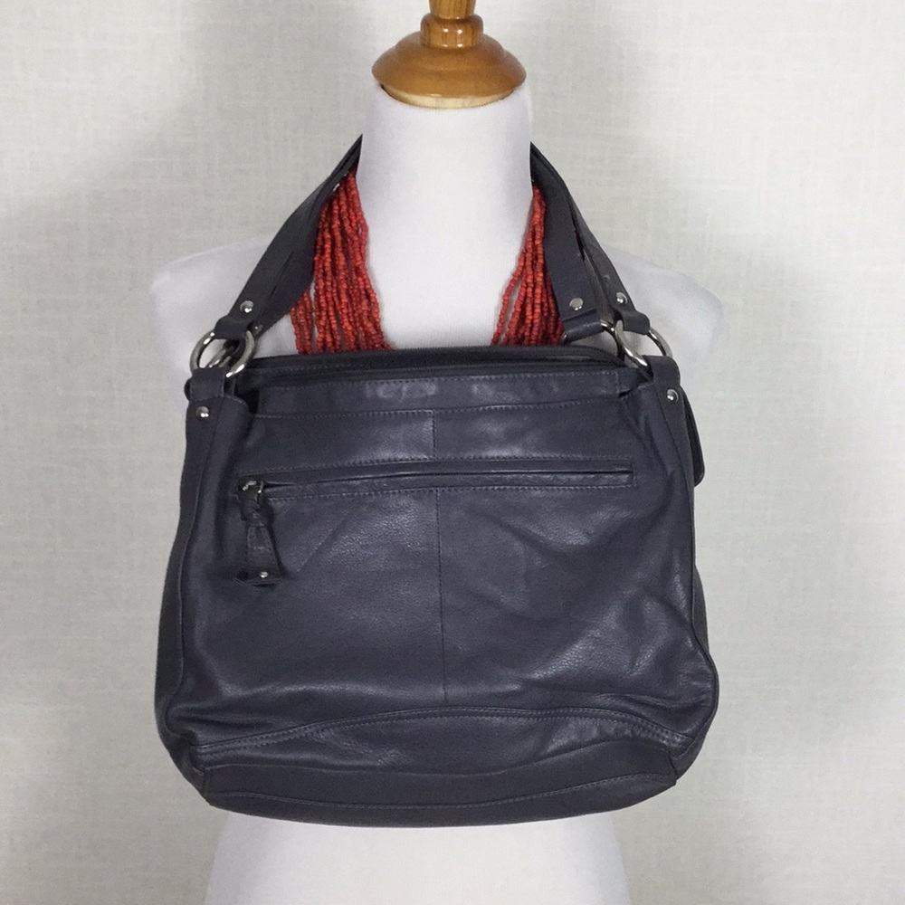Vintage Great American Leather Works grey purse